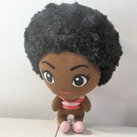 Mattel Barbie African American Plush Plush Girl 9” Soft Big Head Fashionista