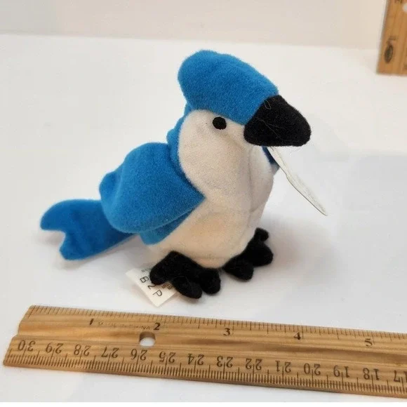 Ty Teenie Beanie Babies Rocket the Blue Jay 1999 McDonalds Plush Bird Toy