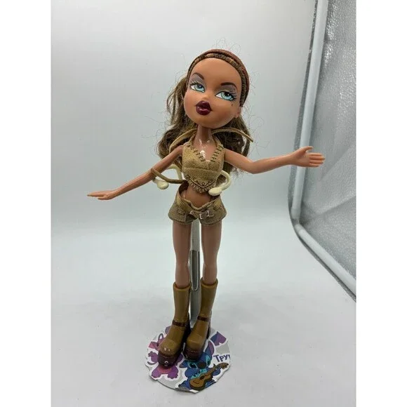 Rare Bratz Dana Doll Rock Angelz Collection 2005 Tan Outfit
