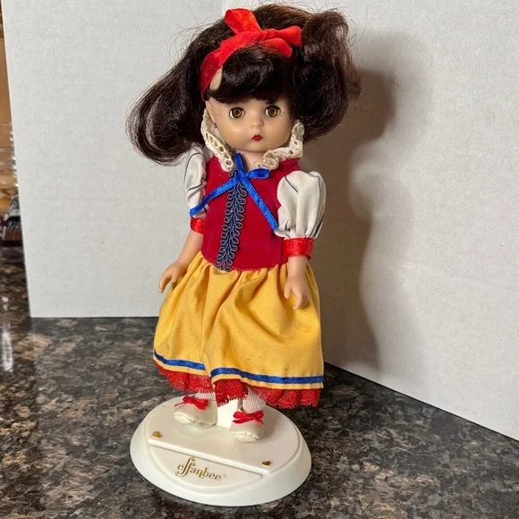 Vintage Effanbee Snow White Doll with Red and Yellow Dress