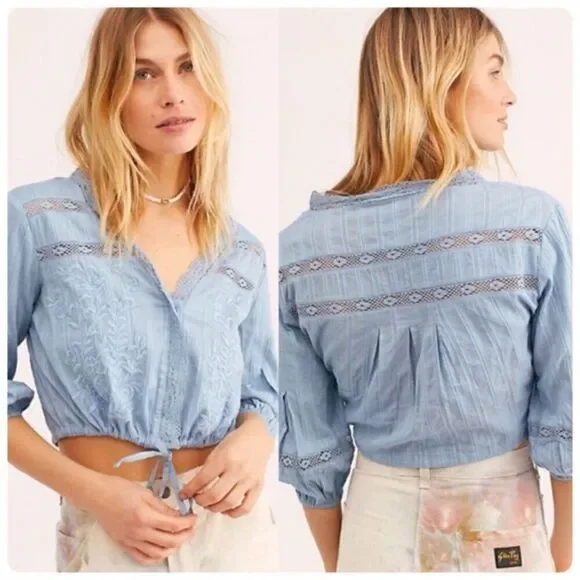 Free People Follow Your Heart Peasant Blouse