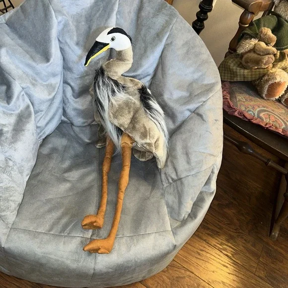 Folkmanis Great Blue Heron Hand Puppet Bird Plush Large 26