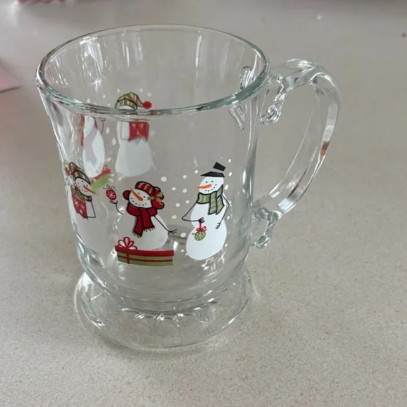 Pier 1 Imports — Snowman Glass Mug ☃️