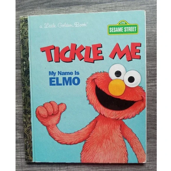 ORIGINAL Vintage 1993 Sesame Street Tickle Me Elmo Golden Book‎