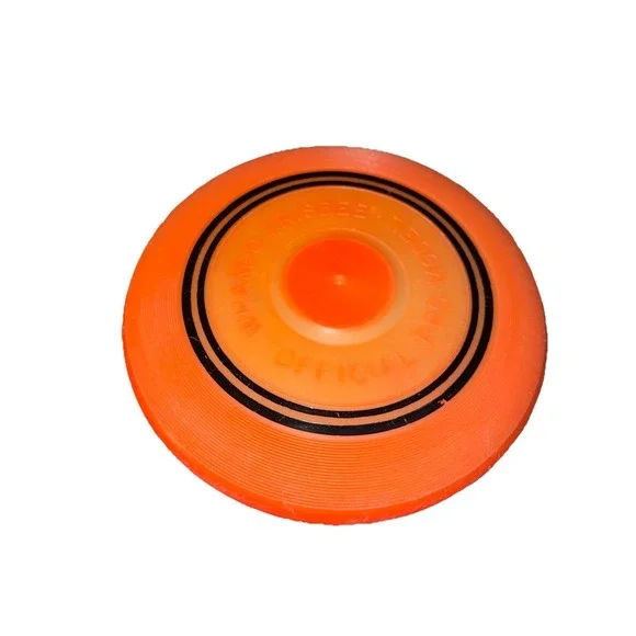 VINTAGE WHAM-O 1966 OFFICIAL PRO MODEL ORANGE BLACK FRISBEE FLYING DISC 9 3/8