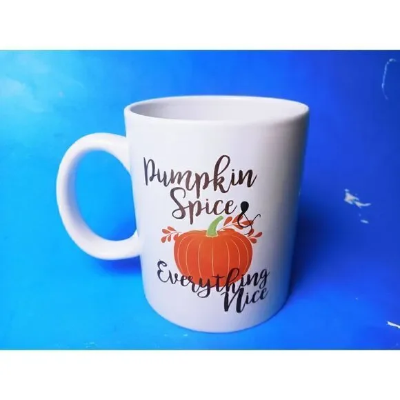Pumpkin Spice Everything Nice Pumpkin Logo Coffee Cup -Momentum Brands 4'Height