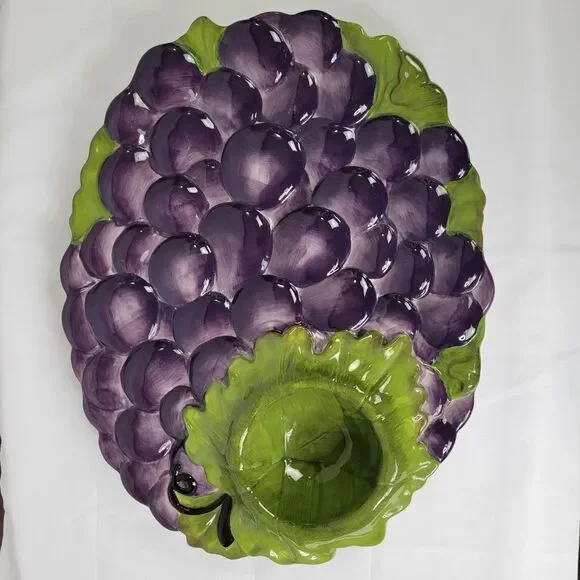 Celebrating‎ Home Stoneware Collection Chip & Dip Grape Platter