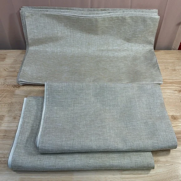 Pier 1 2 14 x 72” Cream/Gold Shimmer table runners EUC