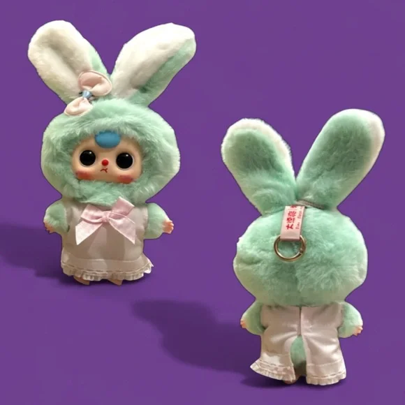 Baby Three Macaron Rabbit Stuffed Pendant