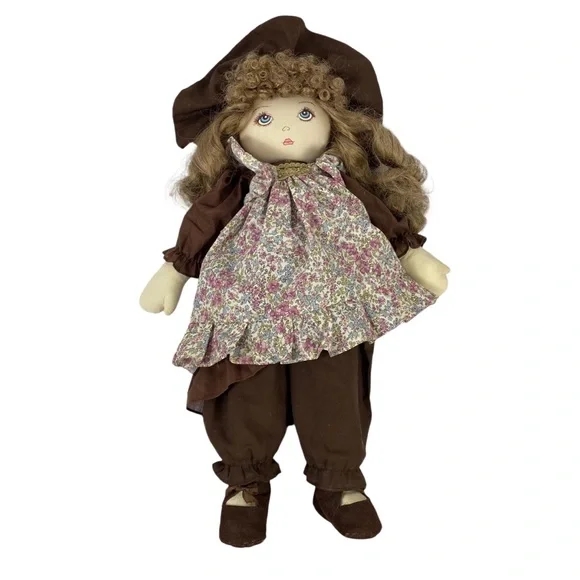 Dolls By Pauline Bjonness Jacobsen Brunette Cloth Rebecca Doll Vintage