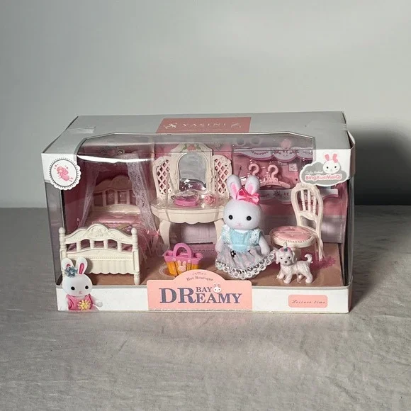 NWB Yasini Dreamy Bay Boutique Rabbit Pink Furniture Playset Kawaii Coquette