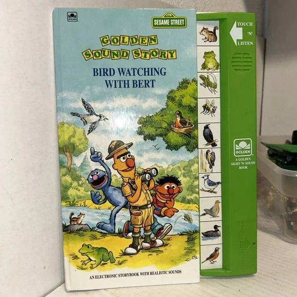 Sesame Street Golden Sound Story Bird Watching with Bert 1991 Needs Battery