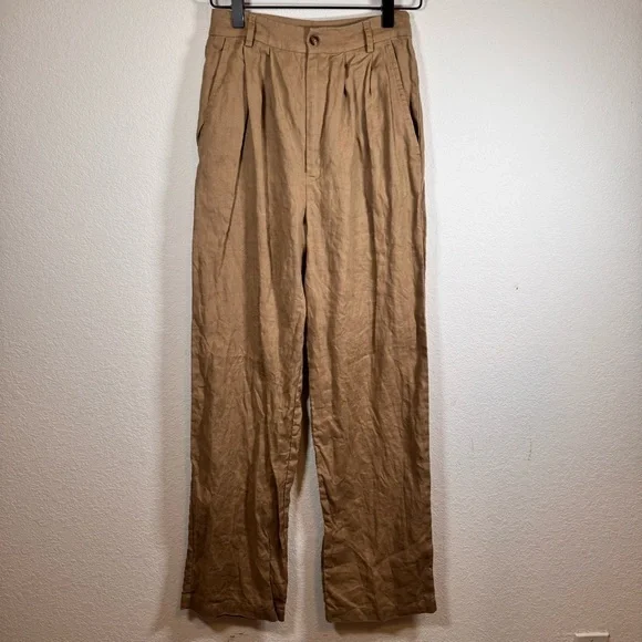 Reformation Womens 100%‎ Linen Wide Leg Size 0