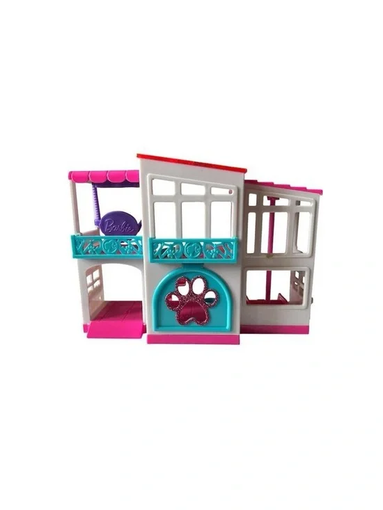 Barbie Pet Dreamhouse 2-Sided Interactive Playset Miniature Dollhouse Pink Y2k