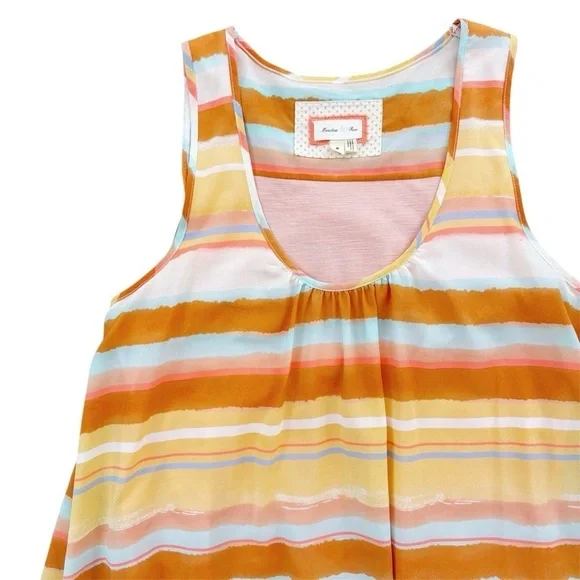 Anthropologie Meadow Rue Striped Sleeveless Top
