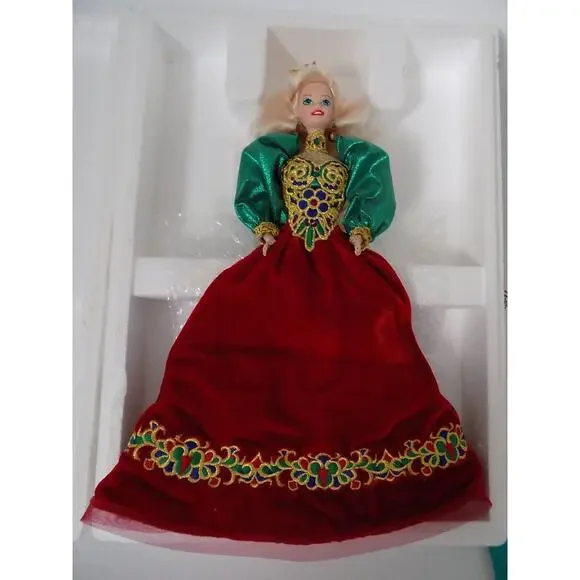 Vintage Holiday Jewel porcelain Barbie doll 1995 Mattel 14311