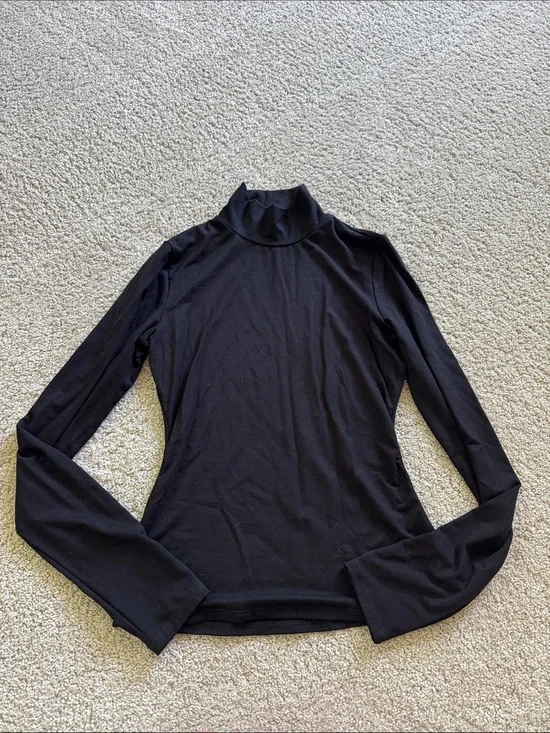 REFORMATION Black Turtleneck Long Sleeve Top XS