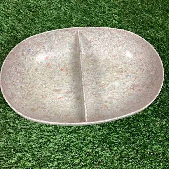 Vintage Mid Century Melmac Divided Bowl Dish