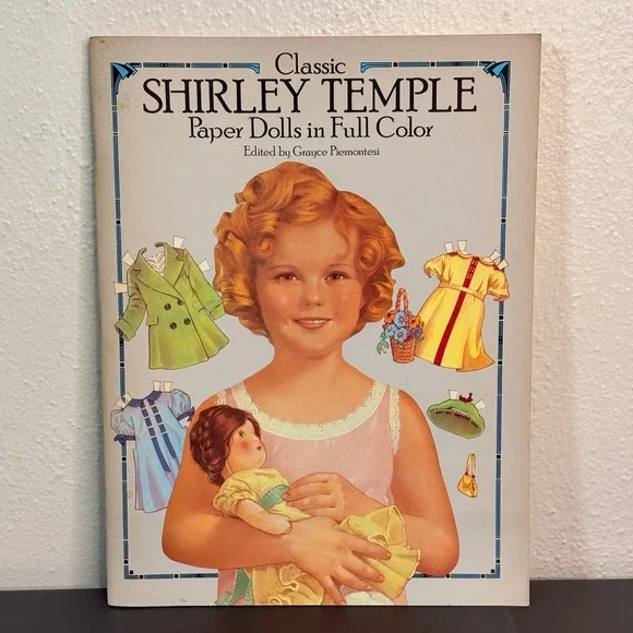Dover Shirley Temple Paper Dolls Kids OS Multicolor Good Unused Vintage Style