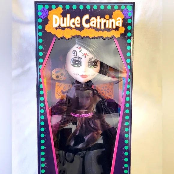 New Dulce Catrina Doll. Beautiful Dia De Los Muertos Doll in Cute Decorated Box