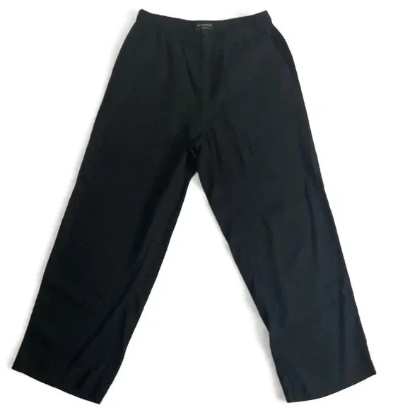 Banana Republic Black Elastic Waist Straight Leg Pants Medium‎