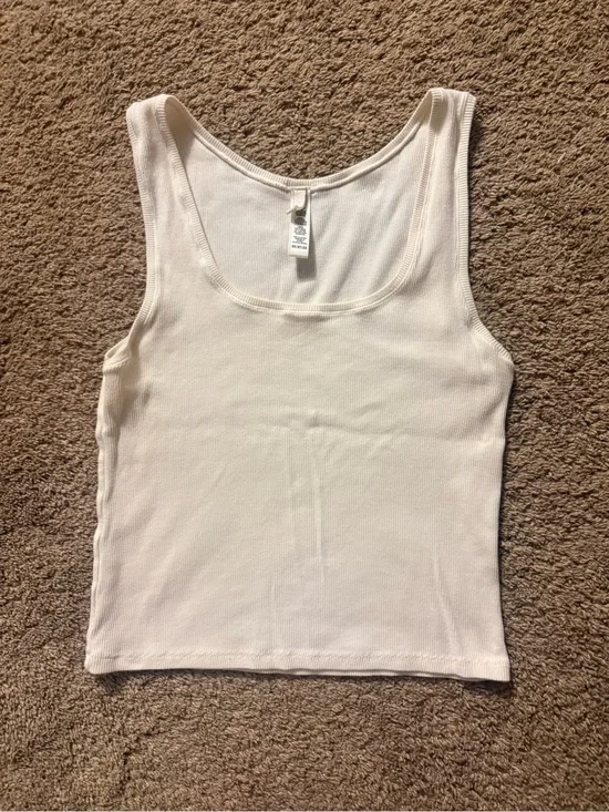 SKIMS Marble Cotton Ribbed Scoop Tank