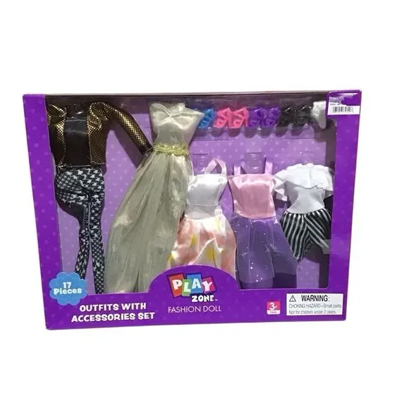 Play Zone Doll‎ Clothes 17 Pieces NEW