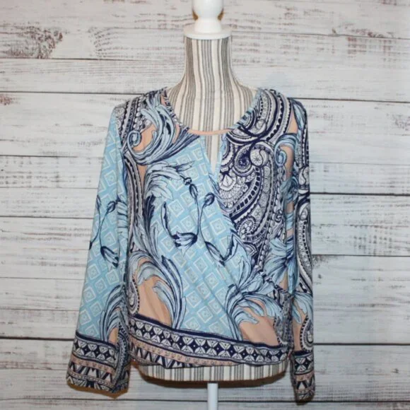 Fraiche by J 3/4 sleeve blouse size Small