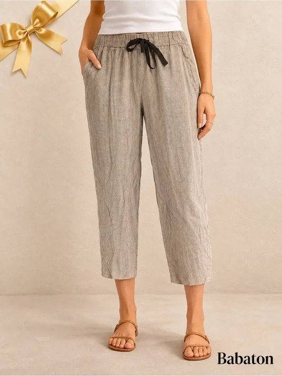 ARITZIA Babaton Linen Blend Cropped Pants-Size M