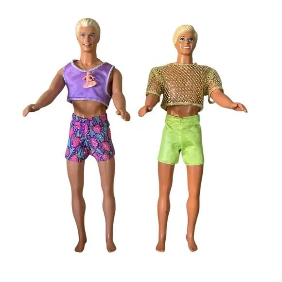 Vintage Ken Dolls with Colorful Outfits