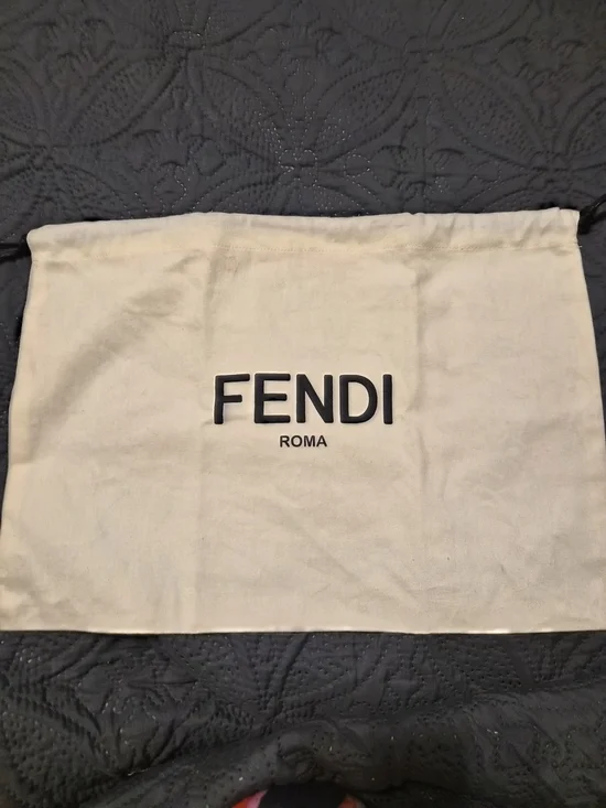Fendi Roma Cream Drawstring Dust Bag 15.5x11