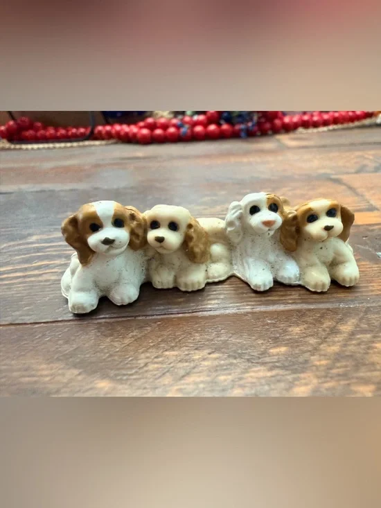 Fisher Price Loving Family Dollhouse Cocker Spaniel Dogs 4 In A Row Replacement