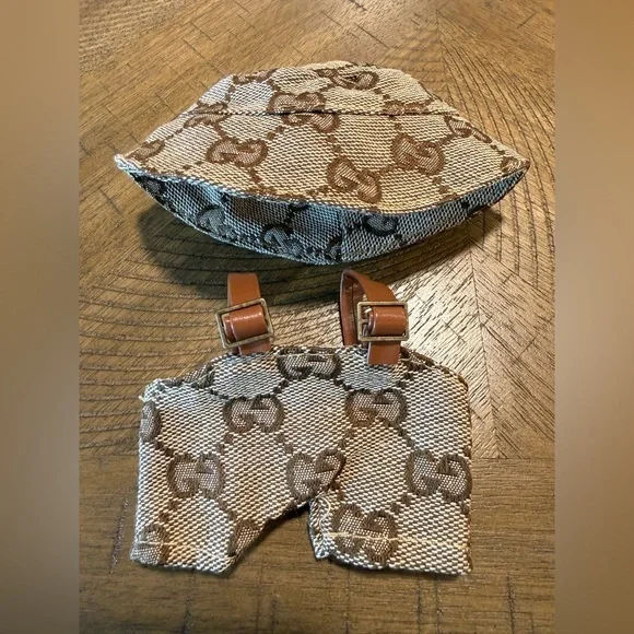 Custom Labubu Designer Inspired Clothing Overalls & Bucket Hat