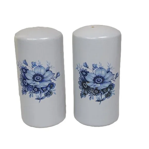 Delft Blue Holland Floral Ceramic Salt & Pepper Shakers