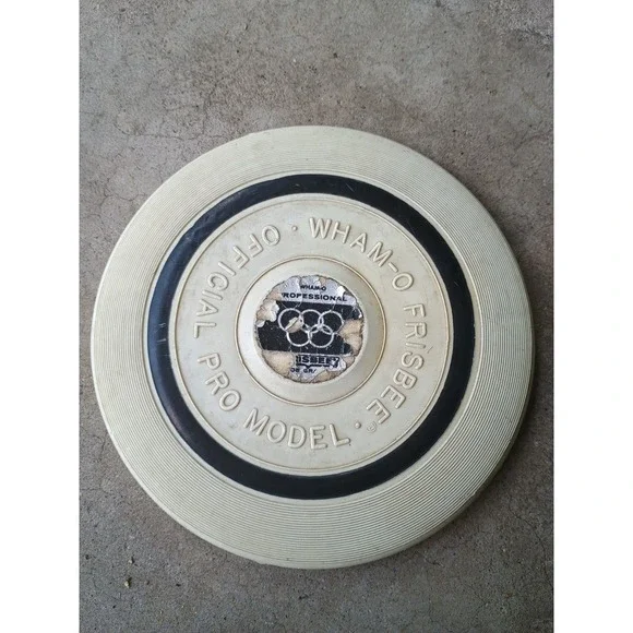 Vintage Wham-O Official Pro Model Frisbee Flying Disc San Gabriel CA White 9
