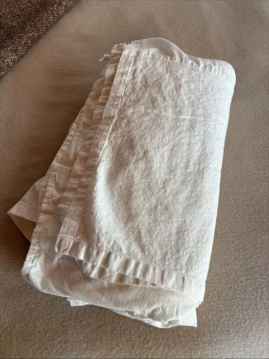 Pottery Barn Linen Bedskirt