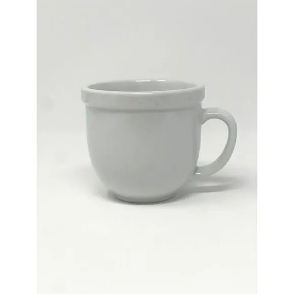 Pottery Barn Suppertime Du Jour Cafe Bistro Diner White Coffee Tea Mug Cup 10oz