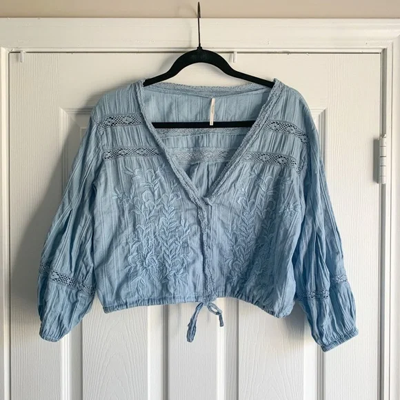 Like new Free People Crop Blouse