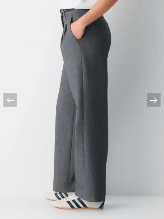 Aritzia The Effortless Pant Wide Leg Womens Pants in Charcoal Gray size 6