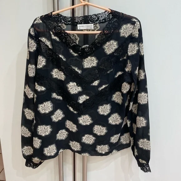 Vintage Blouse Made in Italy Size 48