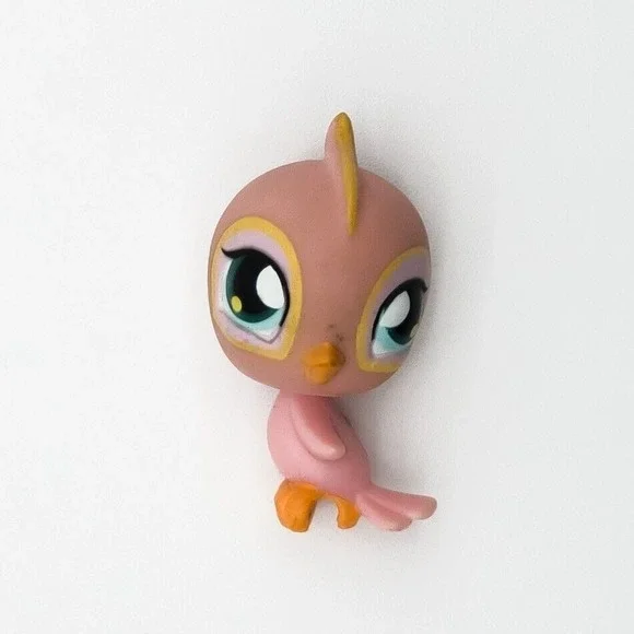 Littlest Pet Shop 2004 Pink Parakeet Blue Eyes #12