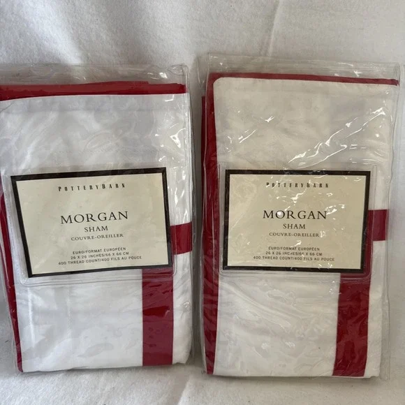 2 Pottery Barn Morgan Pillow Sham EURO 26