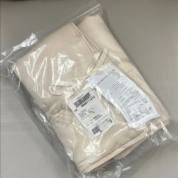 Pottery Barn Tencel Comforter Euro Pillow Sham Cover in Rosewater (Pink / Beige)
