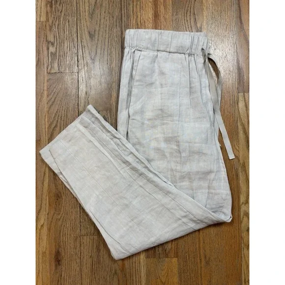 Aritzia Babaton Linen Blend Crop Pant‎ Women's Size Large High Rise