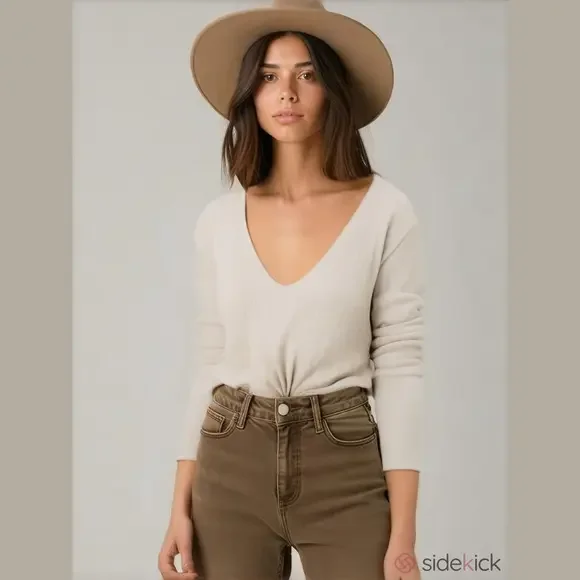 Women's Free People Knotted Crop Sweater - Size S - Beige