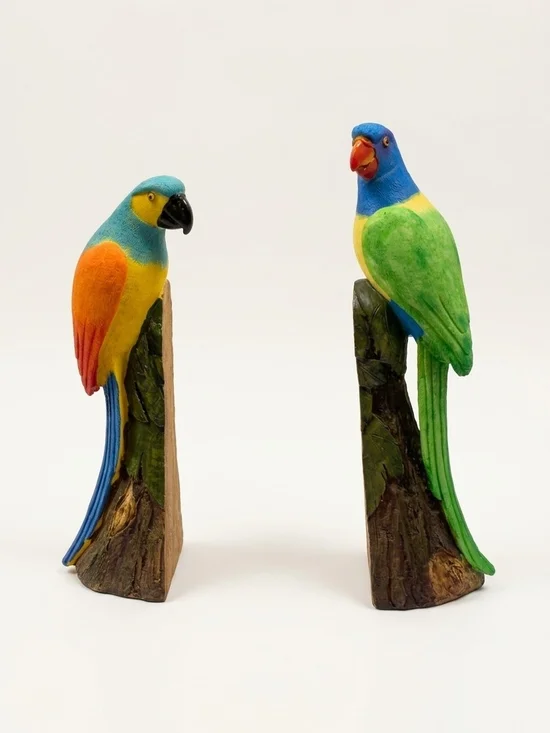 Parrot Bookend Set