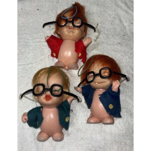 Lot of 3 Vintage 1960’s Moody Cuties Rubber Dolls Happy Smiling SillyCrying Baby