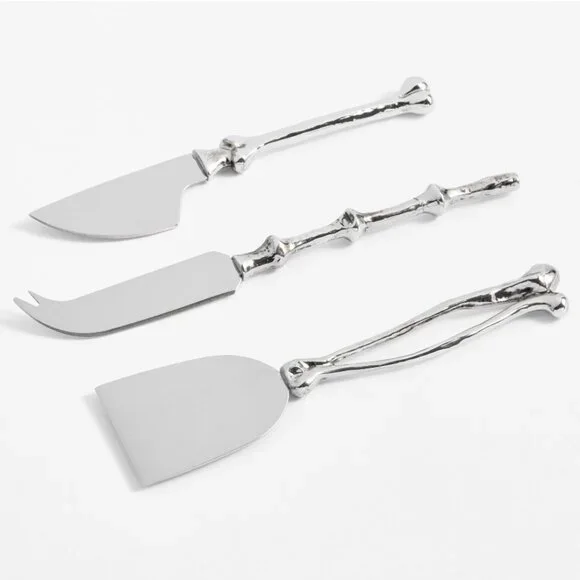 Pottery Barn Skeleton Cheese Knives - Set of 3