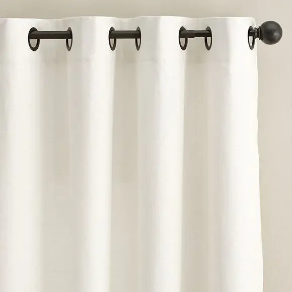 Pottery Barn Emery Linen Grommet Blackout Curtain Ivory Window Panel 50 x 96 NWT