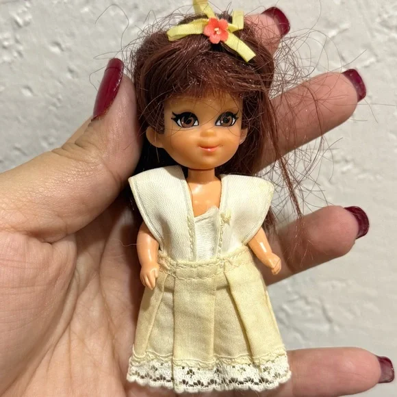 1965 & 1967 Vintage Mattel's Little Kiddle Dolls lot of 2  brown eyes cat eye